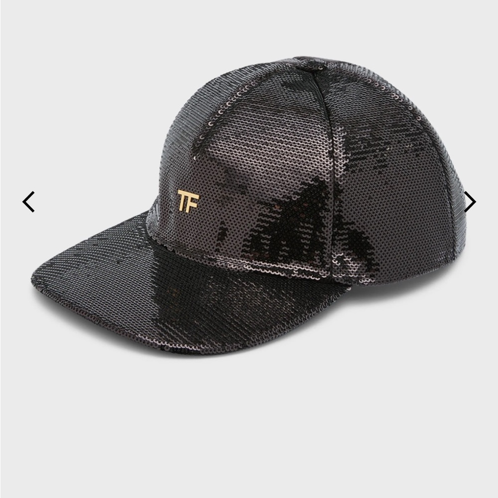 Tom Ford Sequin Monogram Baseball Cap